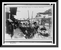Three horse-drawn wagons in heavy cut on the Taytay(?)-Antipolo Road, Rizal Province, Philippine Islands, Vintage Wall Art