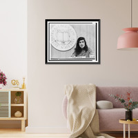 Susan Sontag, head-and-shoulders portrait, seated, speaking at seminar, facing front, Antique Wall Art