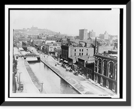 Bird's-eye view of new central parkway looking east, Cincinnati, Ohio, Antique Poster
