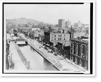 Bird's-eye view of new central parkway looking east, Cincinnati, Ohio, Antique Poster