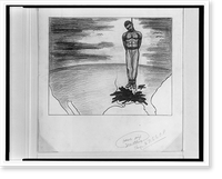 Southern United States stained by blood from a lynched black man, Vintage Print
