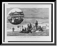 Historic Framed Print, An American seaside home for working women. Bathing on Monmouth Beach,  17-7/8" x 21-7/8"