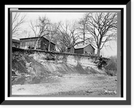 Stream bank erosion which may damage farm buildings during this year's floods in Minnesota, Antique Poster