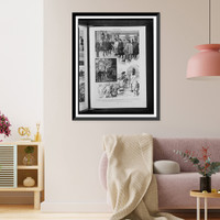 Historic Framed Print, The visit of the Ambassador of China.drawn by T. Dart Walker.,  17-7/8" x 21-7/8"