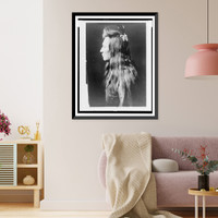 Historic Framed Print, Black Eagle. profile,  17-7/8" x 21-7/8"