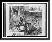 The electric light in houses. laying the electrical tubes.drawn by W.P. Snyder, Historic Reproduction
