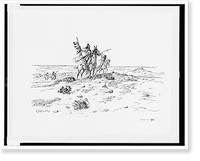 Historic Framed Print, The Indian of the plains as he was.C.M. Russell.,  17-7/8" x 21-7/8"