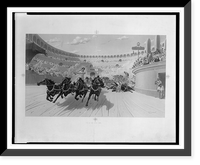 Historic Framed Print, The Ben Hur chariot race.E. Cameron.,  17-7/8" x 21-7/8"