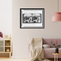 Historic Framed Print, Eyre Square, Galway, centre of one of Ireland's famous old towns, rich in legends,  17-7/8" x 21-7/8"