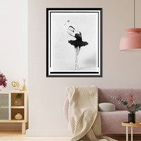 Historic Framed Print, [Alicia Alonso, full-length portrait, posing in ballet costume] Walter E. Ow[...],  17-7/8" x 21-7/8"