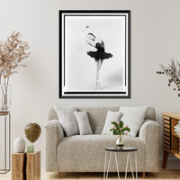 Historic Framed Print, [Alicia Alonso, full-length portrait, posing in ballet costume] Walter E. Ow[...],  17-7/8" x 21-7/8"