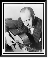 Historic Framed Print, [Carlos Montoya strumming guitar].Moss Photo, N.Y.,  17-7/8" x 21-7/8"