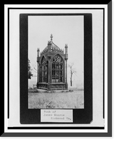 Historic Framed Print, Tomb of James Monroe, Richmond Va.,  17-7/8" x 21-7/8"