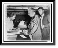 Muhammad Ali, formerly Cassius Clay, with his attorney, Hayden Covington, files petition to halt induction into Armed Services, Antique Print