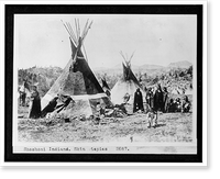 Shoshoni Indians. Skin tepies sic, Antique Poster