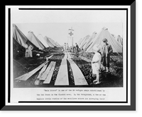 Children along Main Street" in refugee camp set up by the Red Cross for flood victims" Classic, Vintage Poster