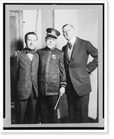 John P. Sousa, Charlie Chaplin, and Clifford Harmon, full-length portrait, standing, facing front, Historic Reproduction
