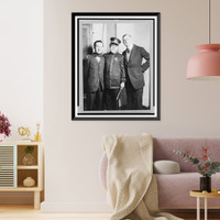 John P. Sousa, Charlie Chaplin, and Clifford Harmon, full-length portrait, standing, facing front, Historic Reproduction