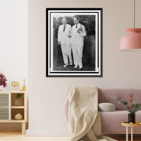 Sir Robert Brooke-Popham, full-length portrait, standing with General Douglas MacArthur, Antique Poster