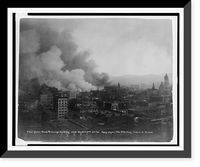 View from Stock Exchange building while the fire was young, Antique Poster