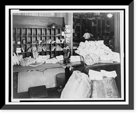 Consignment of first class deadletter mail waiting to be put into pouches and shipped to New York, Historic Print