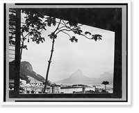View from the Cavalcanti House, Rio de Janeiro, Brazil, Vintage Wall Art