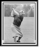 Historic Framed Print, [Patty Berg playing golf in Summit, N.J.],  17-7/8" x 21-7/8"