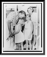 Arnold Palmer with family at home in Ligonier, Pa. Classic, Antique Wall Art