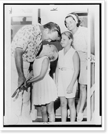 Arnold Palmer with family at home in Ligonier, Pa. Classic, Antique Wall Art