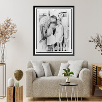 Arnold Palmer with family at home in Ligonier, Pa. Classic, Antique Wall Art