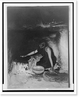 The piki maker. Hopi, Historic Reproduction