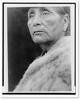 Historic Framed Print, Hupa woman,  17-7/8" x 21-7/8"