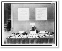 Display table of birds at exhibit by Smithsonian Institution's Division of Birds, 1927, Historic Print