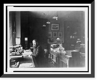 Historic Framed Print, [Lionel W. Rothschild, seated at desk in the Rothschild Museum],  17-7/8" x 21-7/8"