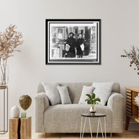 Historic Framed Print, Hartford Newsgirls. Tallest, Celia Barr, has been selling 2 years. Location: Hartford, Connecticut.,  17-7/8" x 21-7/8"