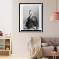 Historic Framed Print, [Theodore Roosevelt, three-quarter length portrait, seated, facing right] - 3,  17-7/8" x 21-7/8"
