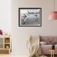 Jesse Owens beating George Case in 100-yard dash at Cleveland Stadium Classic, Historic Print