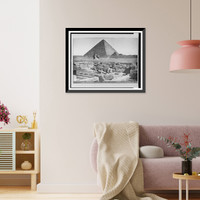 Great pyramid and sphinx, Egypt.The Perry Pictures, Antique Poster