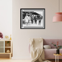 Congressmen make study of aircraft at flying field, Vintage Wall Art