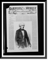 Historic Framed Print, James Gordon Bennett, Esq..SW [monogram],  17-7/8" x 21-7/8"