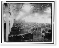Main dining room on the salon deck of the Titanic, Vintage Poster