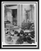 Courtroom scene during the espionage trial of Captain Alfred Dreyfus at Rennes, France, Vintage Print