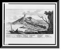 Historic Framed Print, Veduta del Corso della lava eruttata Dal Monte Vesuvio l' anno 1751 all' Atrio del Cavallo.Ignazio Vernet invento, e delineo ; Filipo Morghen Scolpi.,  17-7/8" x 21-7/8"