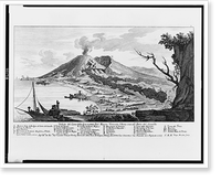 Historic Framed Print, Veduta del Corso della lava eruttata Dal Monte Vesuvio l' anno 1751 all' Atrio del Cavallo.Ignazio Vernet invento, e delineo ; Filipo Morghen Scolpi.,  17-7/8" x 21-7/8"