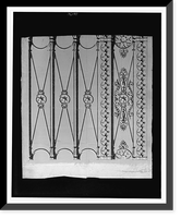 Gilded pillar for Ram&eacute;e's gilded ironwork wallpaper design, Vintage Wall Art