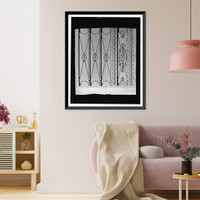 Gilded pillar for Ram&eacute;e's gilded ironwork wallpaper design, Vintage Wall Art