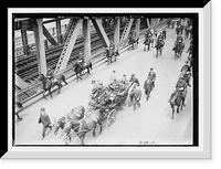 Historic Framed Print, Navy Funeral. passing over Manhattan Bridge,  17-7/8" x 21-7/8"