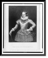 The Earl of Southampton. The benevolent friend and distinguished patron of Shakespeare.J.R. Jobbins, delt, Vintage Print