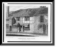 Shakspeare's sic birth place. Stratford on Avon.drawn & engraved by J. Storer, Historic Reproduction