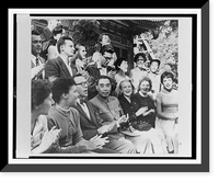 Chou En-lai sits amidst members of a U.S. Youth Delegation in Beijing Classic, Antique Wall Art